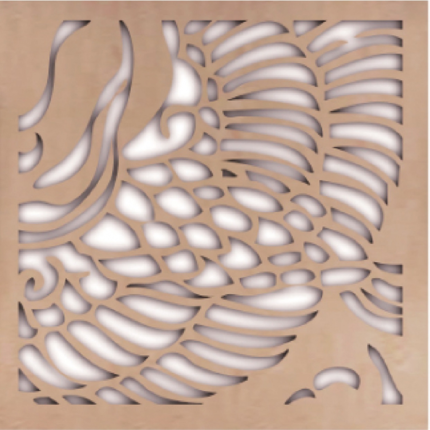CNC藝術花(huā)窗-2x2尺