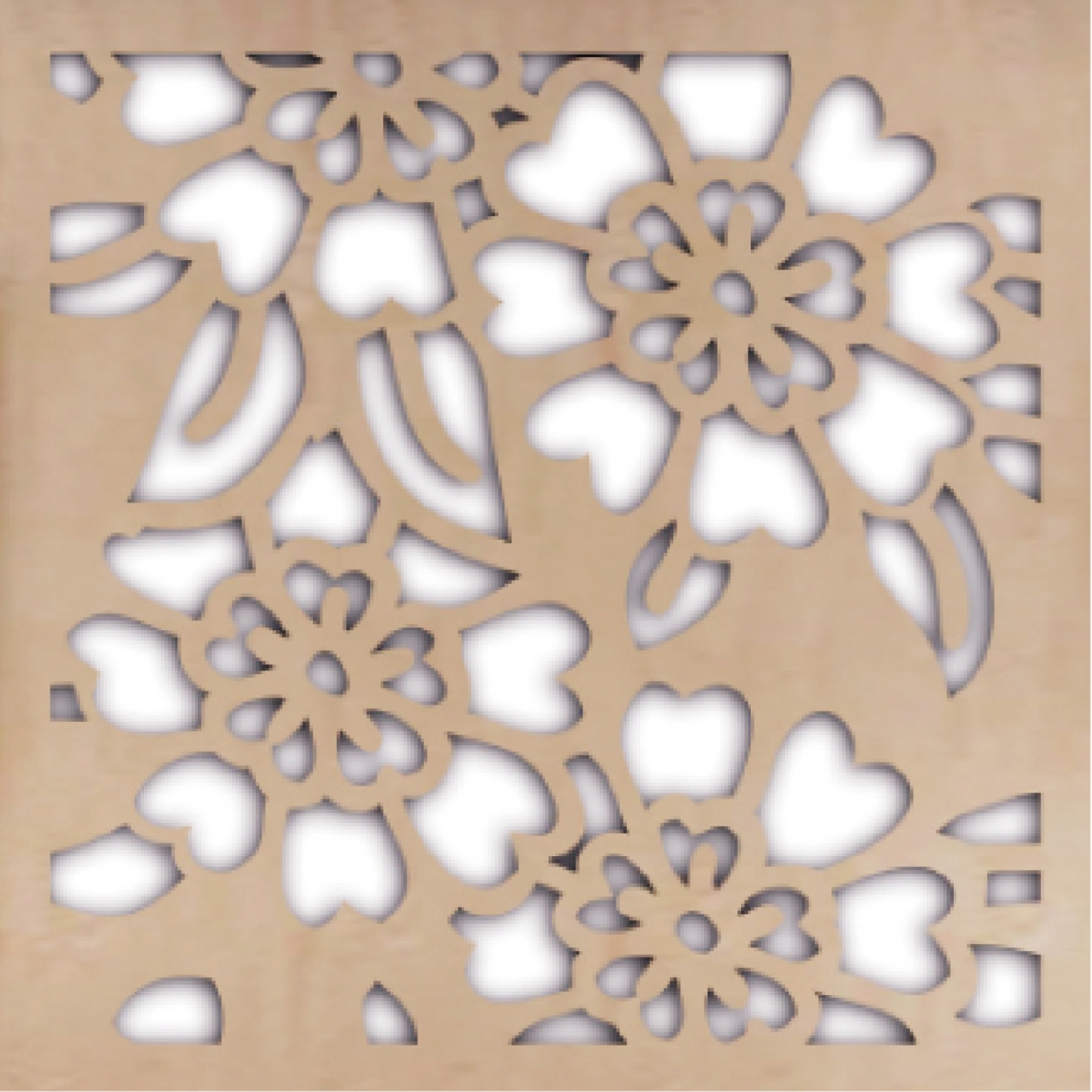 CNC藝術花(huā)窗-2x2尺
