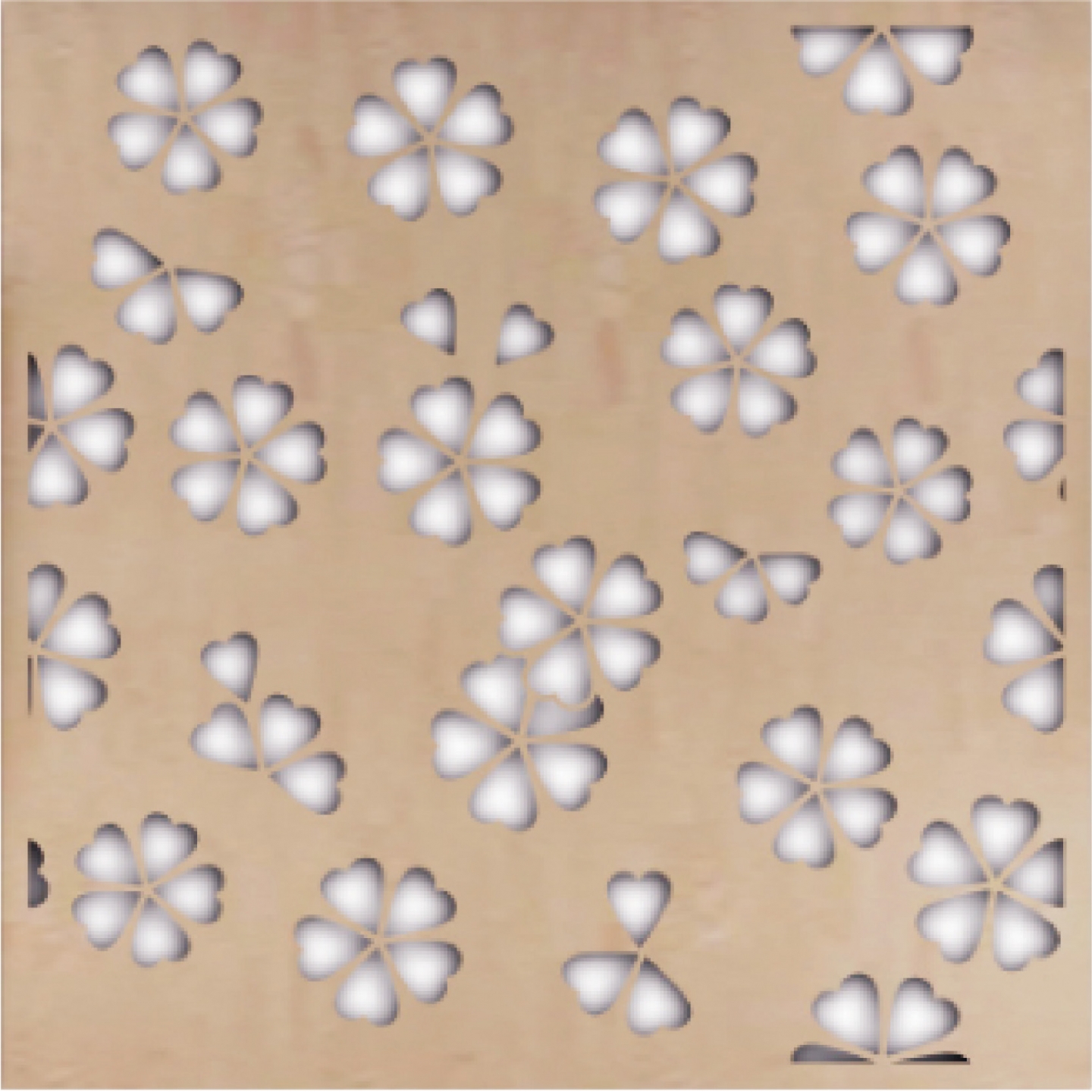 CNC藝術花(huā)窗-2x2尺