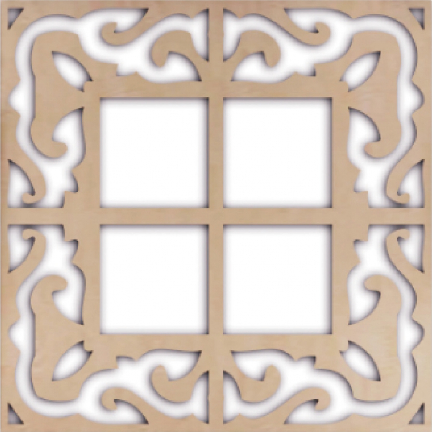 CNC藝術花(huā)窗-2x2尺